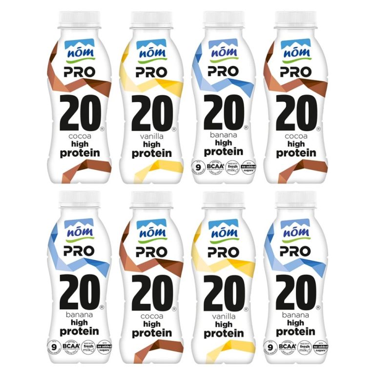 משקה חלבון NÖM PRO בטעם שוקולד/בננה/וניל – 20 גרם חלבון, ללא לקטוז, דל שומן