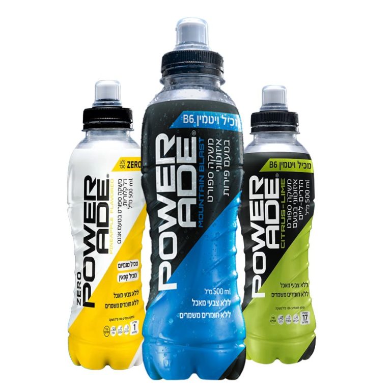 משקה איזוטוני Powerade – חבילת 12 בקבוקים 500 מ״ל בטעמים מרעננים