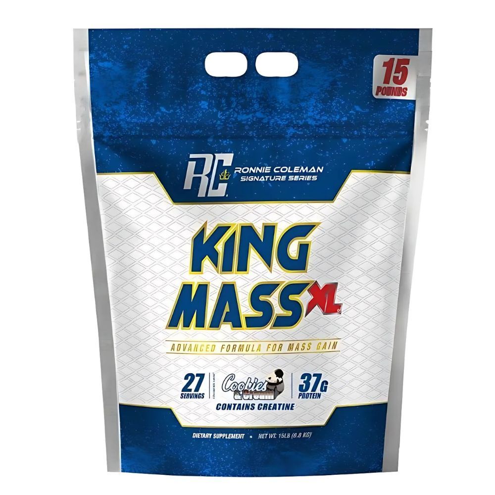 אבקת רוני קולמן מאס גיינר - RC King Mass Gainer 6.8kg גיינר רוני קולמן - Ronnie Coleman KING MASS XL | לעלייה במסה, 6.8 ק"ג, 1,083 קלוריות ליום