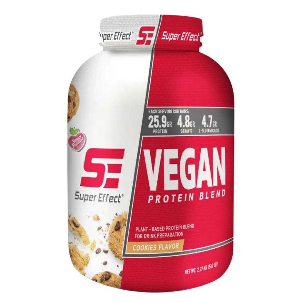 אבקת חלבון סופר אפקט טבעונית - Super Effect Vegan 2.27kg אבקת חלבון טבעונית סופר אפקט - SUPER EFFECT VEGAN PROTEIN | חלבון מהצומח, כשר פרווה, 25.9 גרם למנה