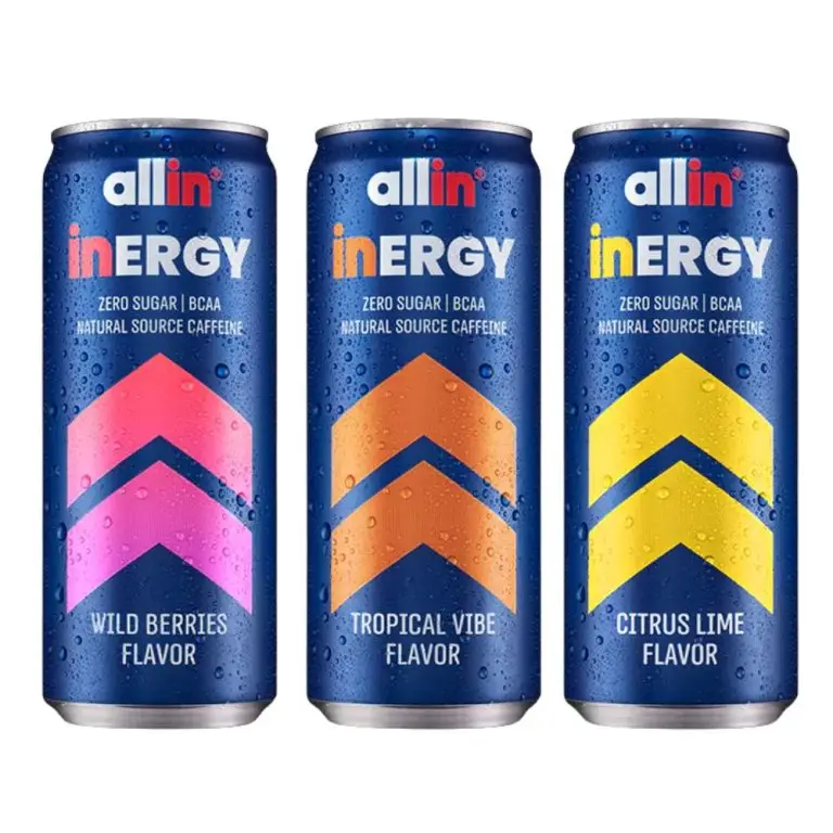 משקה אנרגיה Allin inERGY בטעמים מרעננים – ללא סוכר, עם BCAA וקפאין טבעי