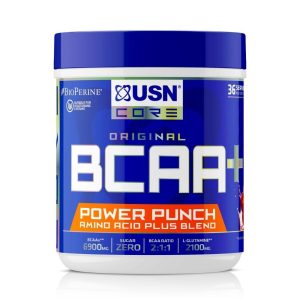 אבקת חומצות אמינו USN BCAA Power Punch בטעם תפוז - תוסף להתאוששות ושיפור ביצועים